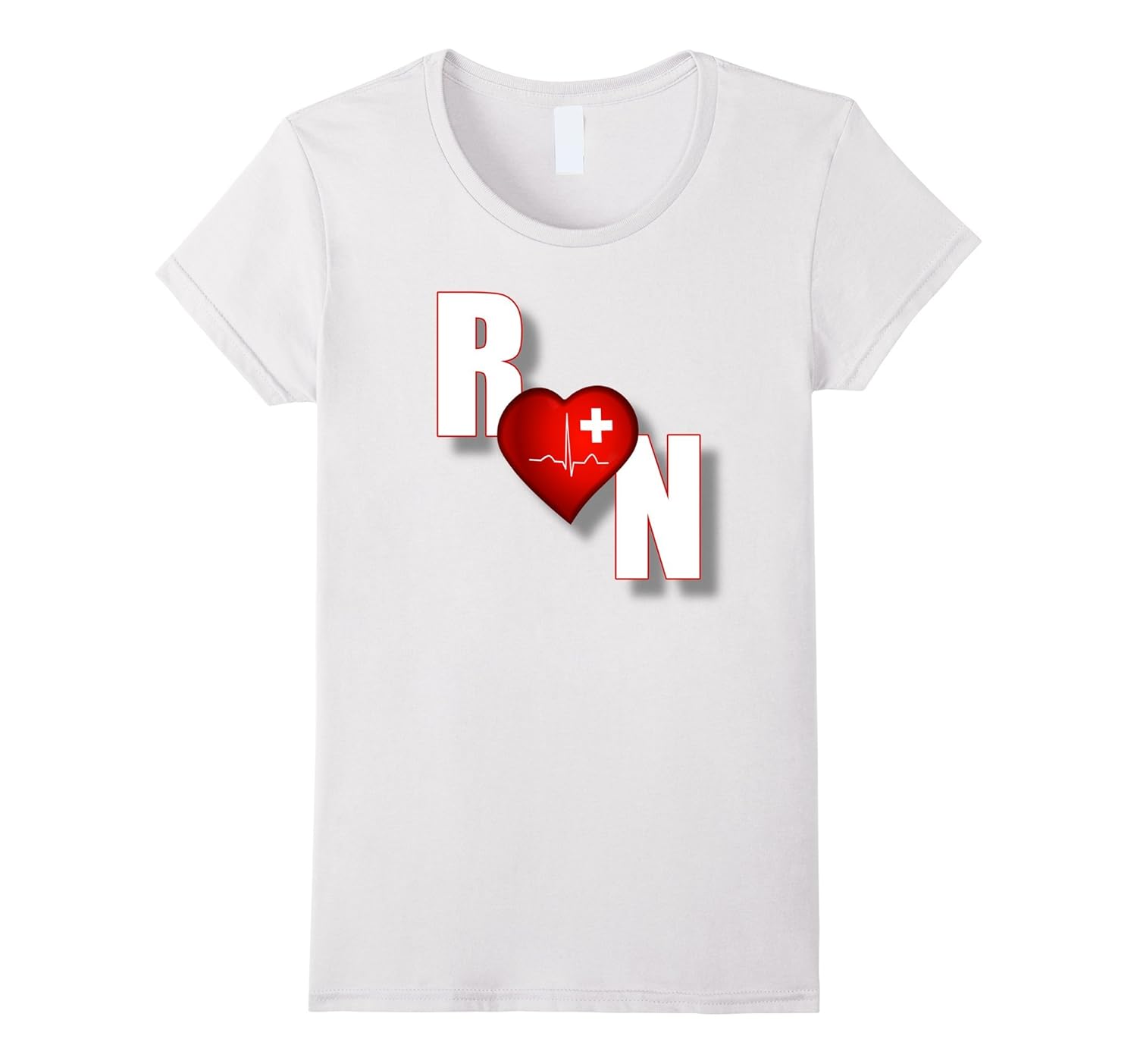 Registered Nurse RN Shirts With Red Heart ECG TShirt4LVS 4loveshirt