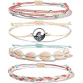 YANCHUN Shell Bracelets for Women Boho Layered Beaded Bracelets Seashell Bracelets Starfish Bracelets Summer Beach Bracelets Jewelry Accessories