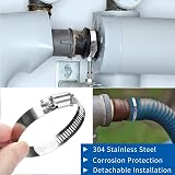 Litensh 304 Stainless Steel Hose Clips 6-12mm, 20PCS Worm Drive Jubilee Clamps view 6