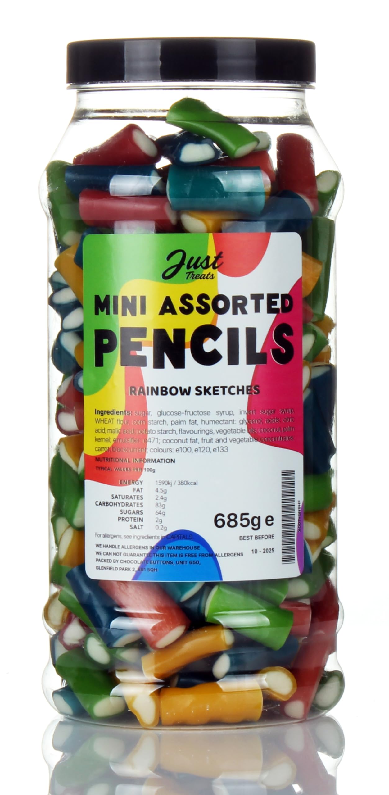 Just Treats Mini Assorted Pencils Gift Jar