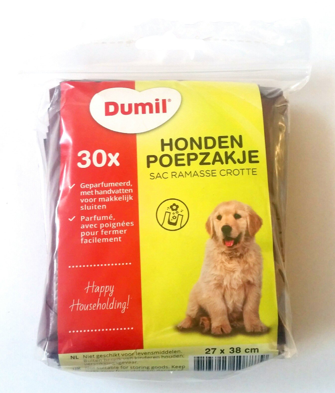 30 x dog waste bags with Scented Perfumed With Handle For Easy Close Eux