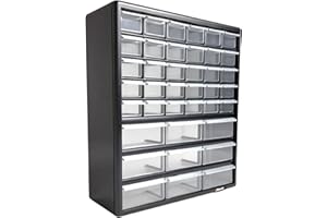 Homak Manufacturing HA01039001 39 Drawer Parts Organizer, Black Matte