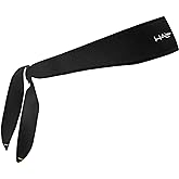 Halo Headband Halo I- Custom Fit- Tie Sweatband for Men and Women, No Slip With Moisture Wicking Dryline Fabric, Black