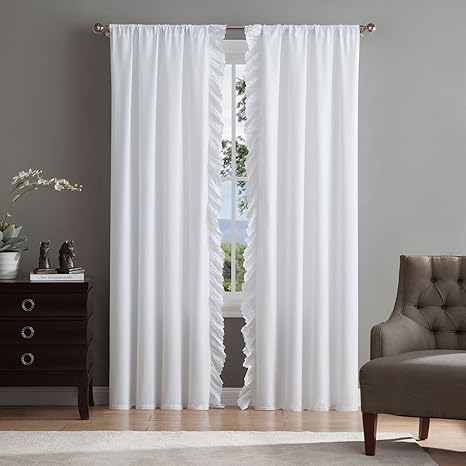Buy Luxury Microfiber Eyelet Window Treatments Set Of 2 Curtains