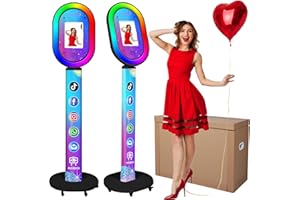 RDYMONKEY ZLPOWER Photo Booth for Any Ipad iPad Stand Shell with Free Custom Logo Remote Control RGB Beauty Ring Lights Portable Photobooth Machine and Honeycomb Box for Parties Wedding Events Rental