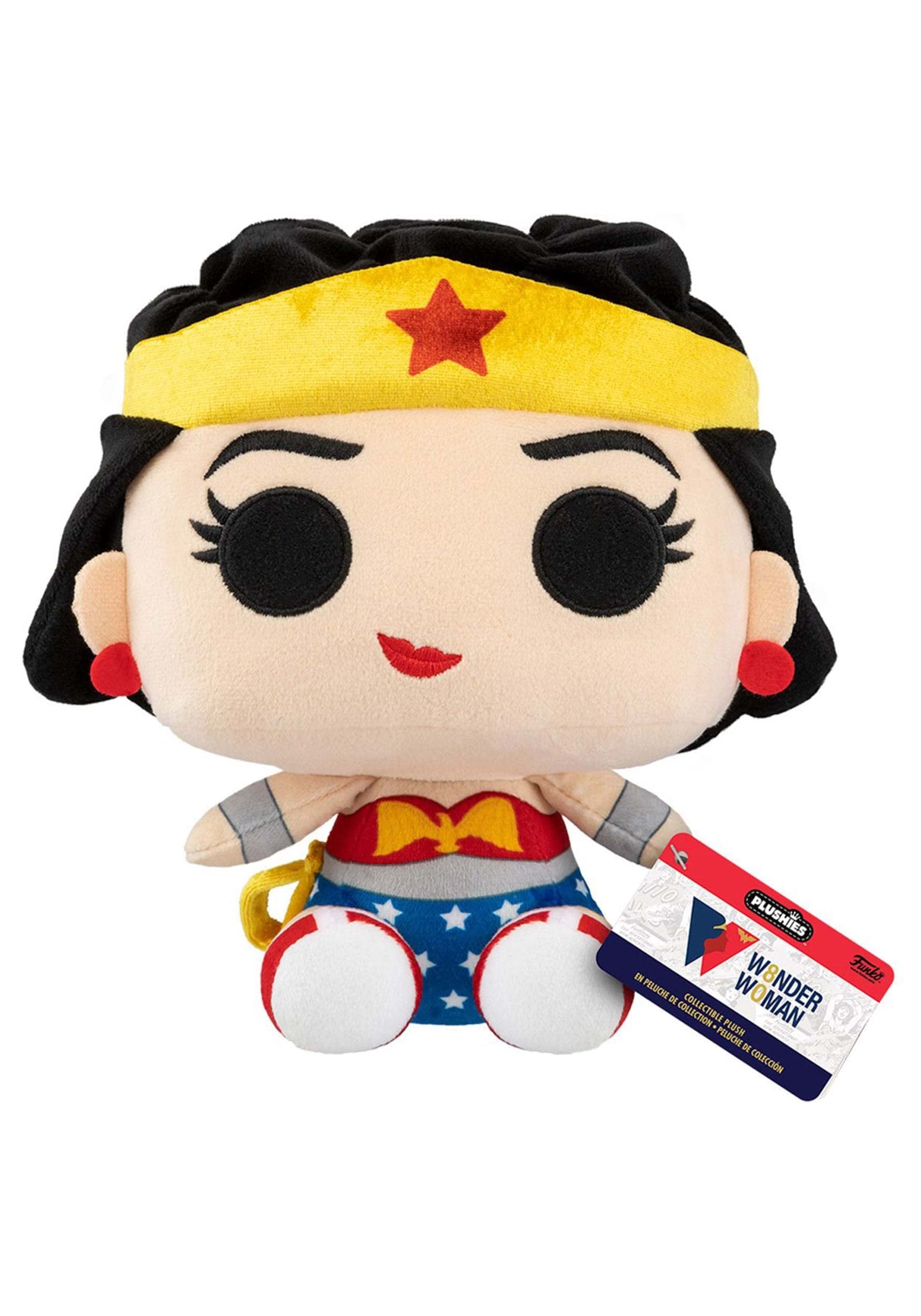Funko POP! Plush: WW 80th - Classic Wonder Woman - (1950's) - DC Comics - Soft Toy - Birthday Gift Idea - Official Merchandise - Stuffed Plushie For Kids And Adults - Ideal For Comic Books Fans