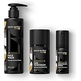 MANSCAPED® Skin Ultra™ Daily Regimen - Men's Skincare Routine Essentials with Face Wash, Face Moisturizer & Brightening Serum Formulated with A Ceramide Complex for Cleansing, Exfoliating & Hydration
