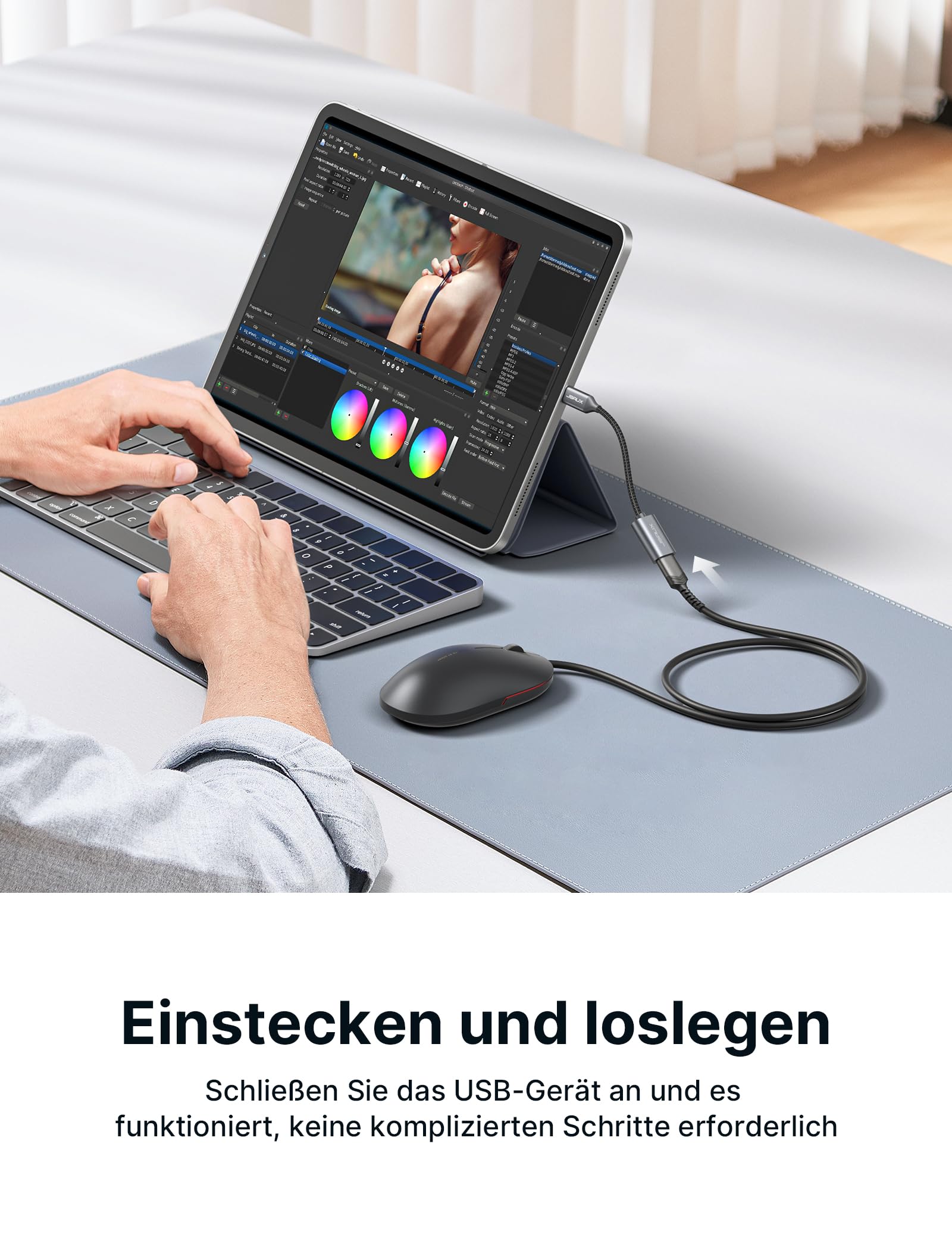 JSAUX Adapter USB C auf USB [2 Stücke] OTG Typ C auf USB 3.0 USB C Adapter OTG Kabel kompatibel mit iPhone 16 Pro Max/15 Pro Max, iPad Pro, MacBook Pro/Air, Galaxy S24/S23/S22 Ultra, Huawei P50-Grau 4