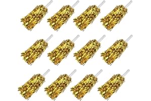 XIPEGPA 12 PCS Cheerleading Poms Squad Spirited Fun Cheering Metallic Foil Plastic Pom with Baton Handle for Dance Party Football Club Decoration