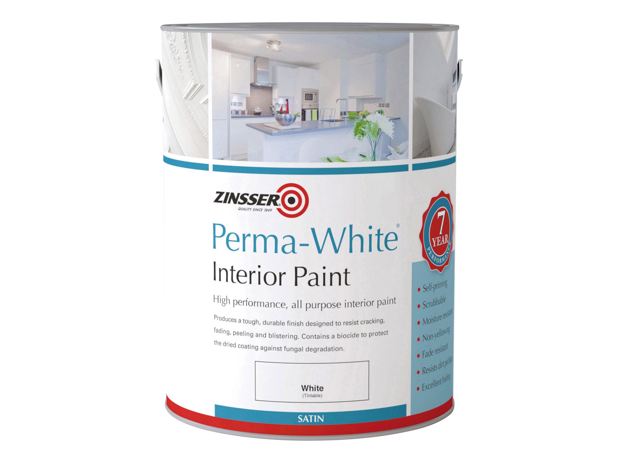 Zinsser Perma - White Satin 1 Litre White