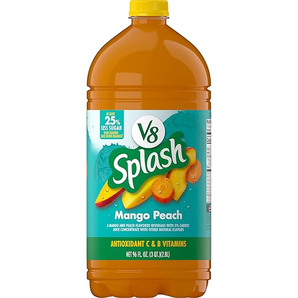 V8 SPLASH MANGO PEACH FLAVORED JUICE BEVERAGE, 96...
