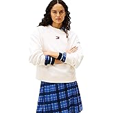 Tommy Jeans Women's Medium Weight Pullover Crewneck with Center Embroidered Flag Logo