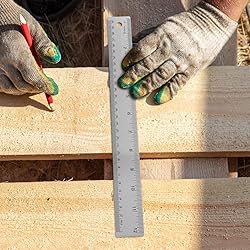 Metal Ruler with Cork Backing,6+12+16+18 Inch