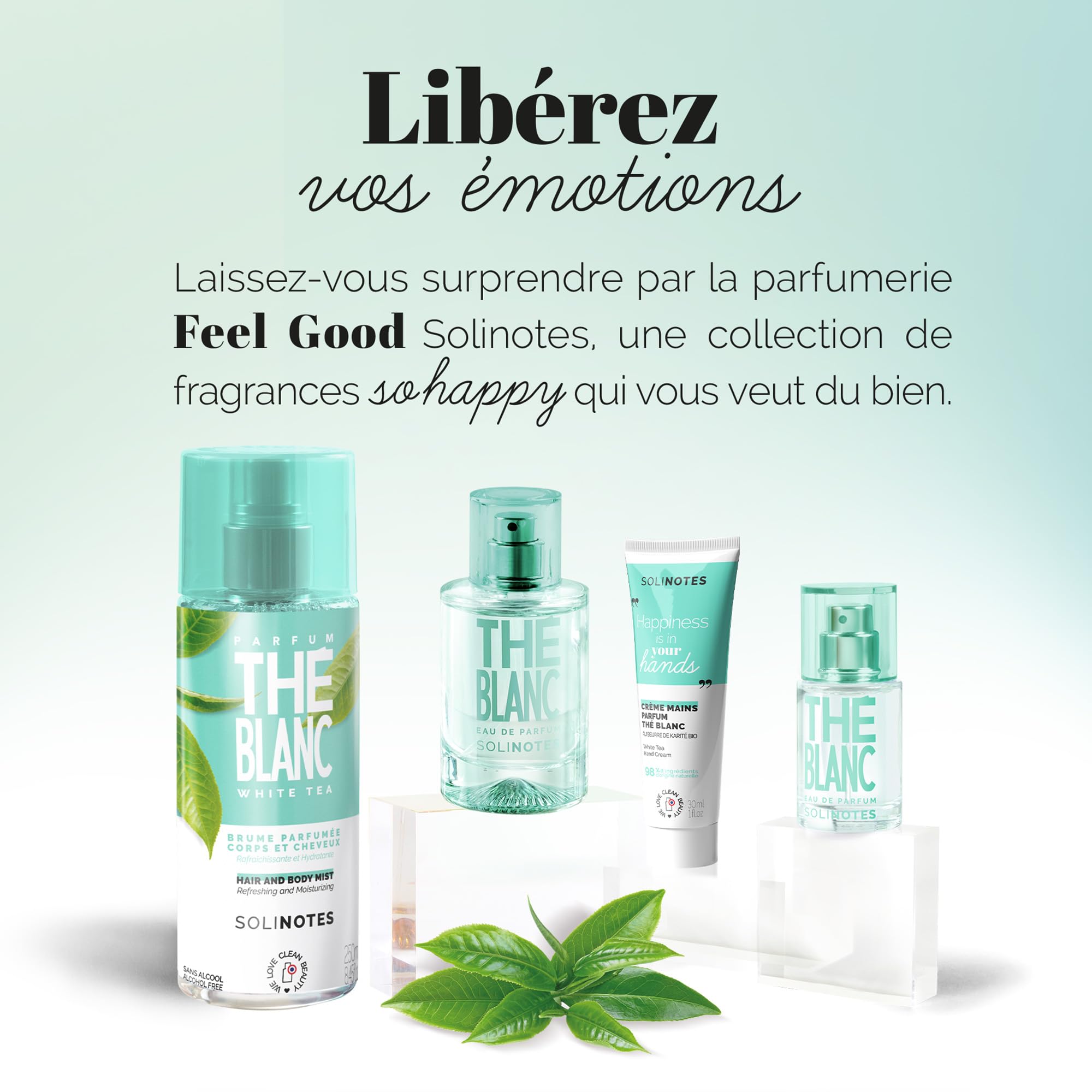 SOLINOTES White Tea Perfume for Women - Eau De Parfum | Delicate Floral and Soothing Scent - Made in France - Vegan - 1.7 fl.oz