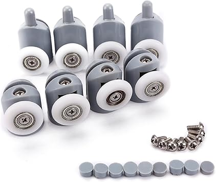 Shower Door Rollers, Lance Set of 8 
