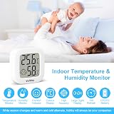 Vaikby 4 Pack Indoor Thermometer Hygrometer Large LCD Display Celsius view 2