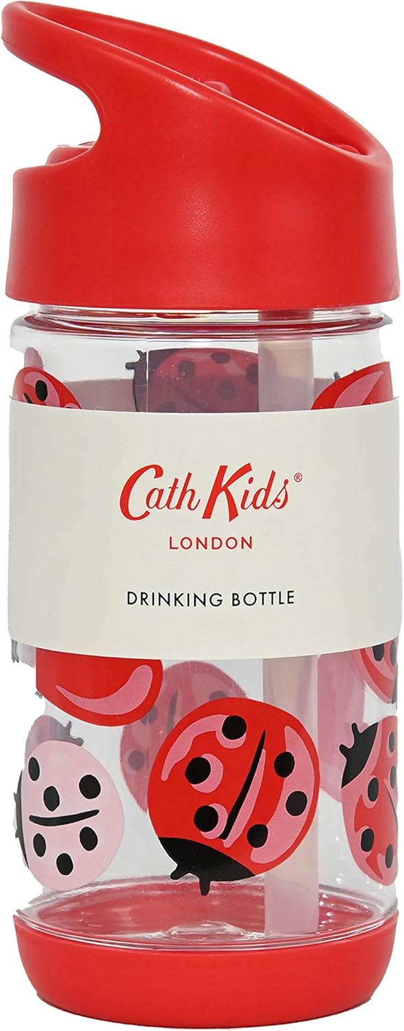 Cath Kidston Drinking Water Bottle 300ml Lovebugs in Pale Rose and Red BigaMart