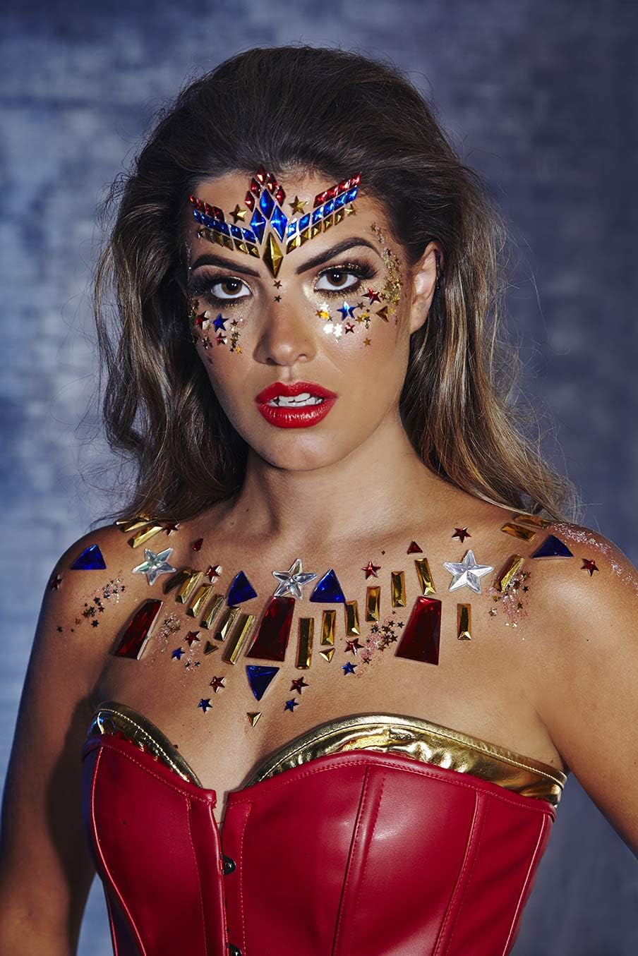 Rubies The Gypsy Shrine Wonder Woman Body Jewels Halloween, Multi-colour - Image 4