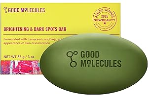 Good Molecules Brightening & Dark Spots Bar - Soap Free Face and Body Bar - Tranexamic, Kojic Acids and Niacinamide to Target Dark Spots - Skin Care