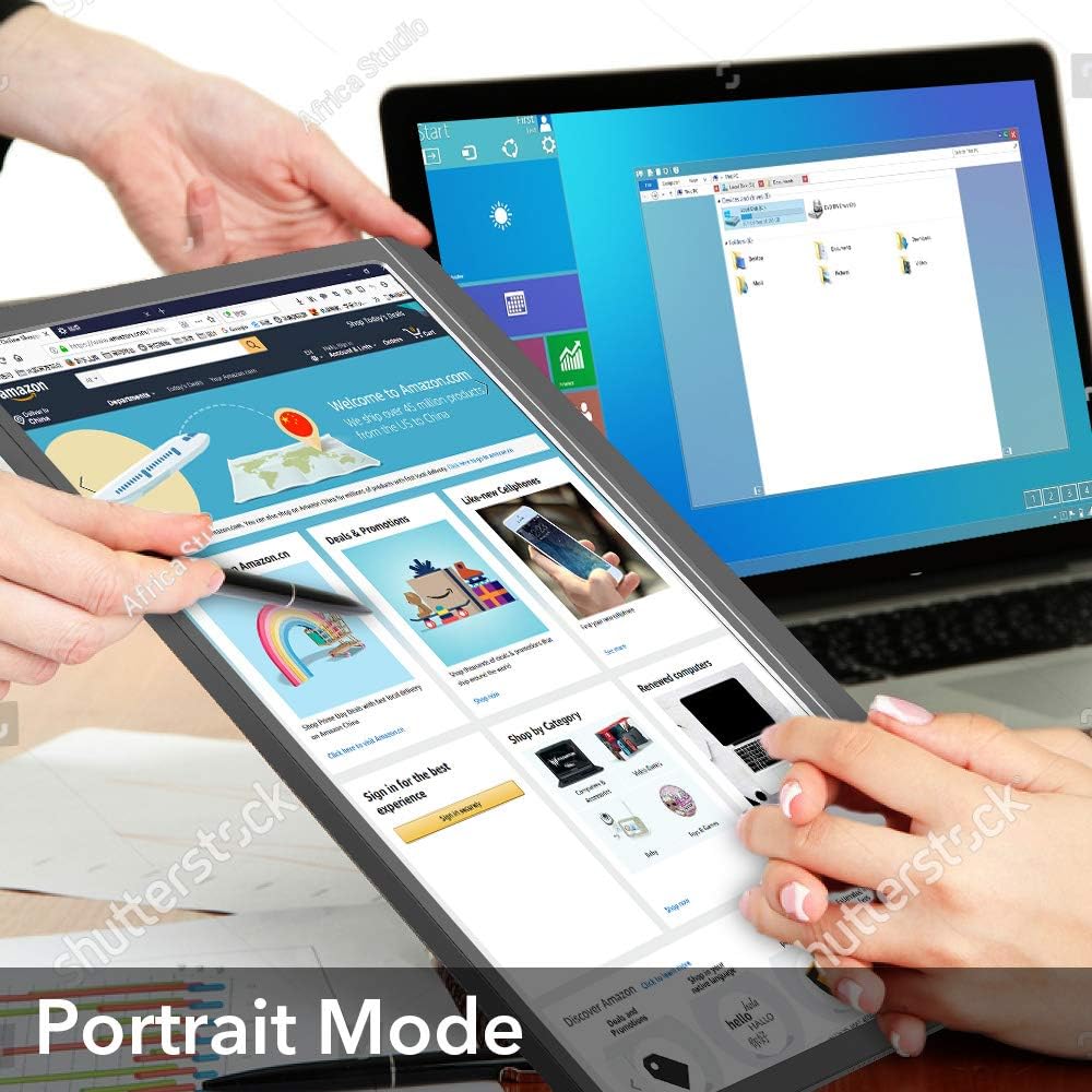 Portable Monitor - Lepow 15.6 Inch Full HD 1080P USB Type-C Computer Display IPS Eye Care Screen with HDMI Type C Speakers for Laptop PC PS4 Xbox Phone Included Smart Cover & Screen Protector Black: Computers & Accessories