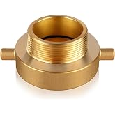 Brass Fire Hose Adapter, 2-1/2" NST Female x 2" NPT Male with Pin Lug for Hydrants &amp; Hoses