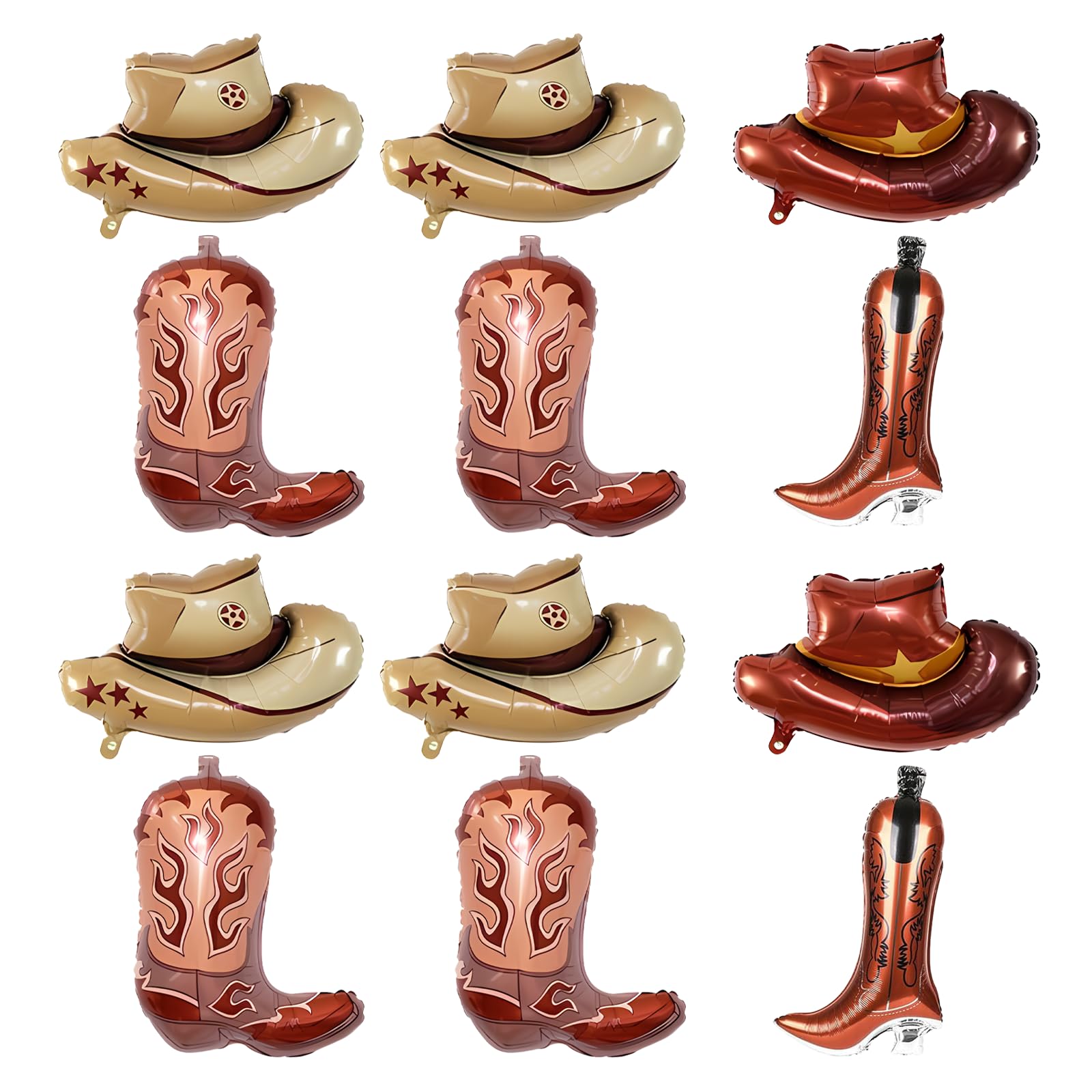 Photo 1 of 12 Pcs Western Theme Party balloon,.Cowboy Boot hat Balloons for Cowgirl Cowboy Theme Party Birthday Supplies