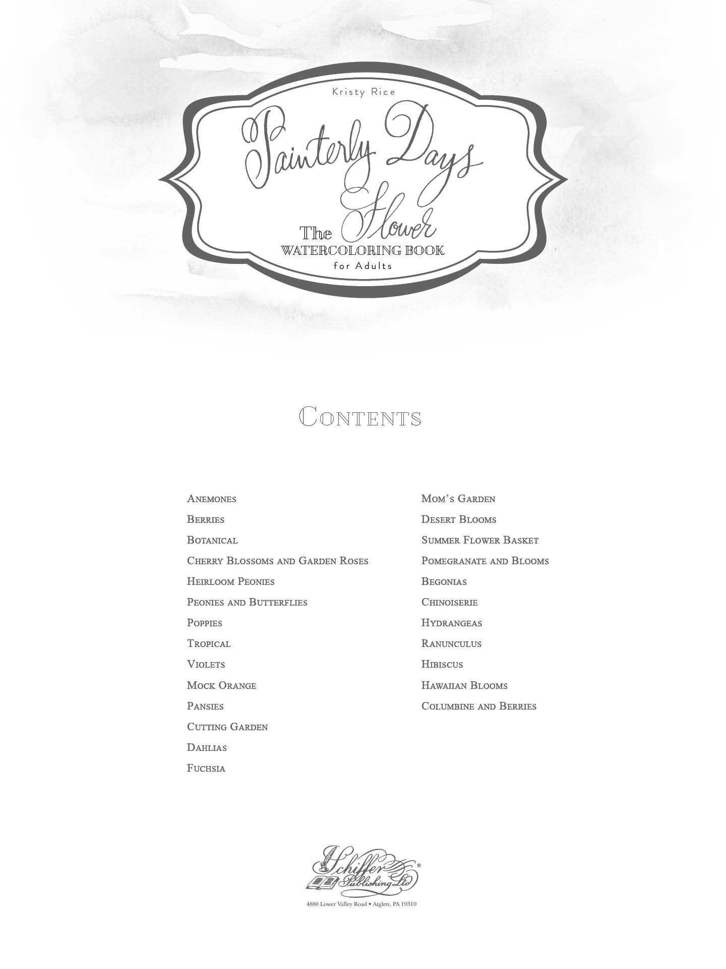 Amazoncom Painterly Days The Flower Watercoloring Book