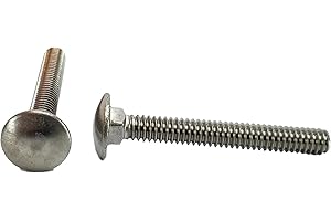 CHENANGO SUPPLY Stainless 1/4-20 x 2 Carriage Bolt (3/4" to 5" Lengths Available in Listing), 18-8 Stainless Steel,50 Pieces (1/4-20x2)