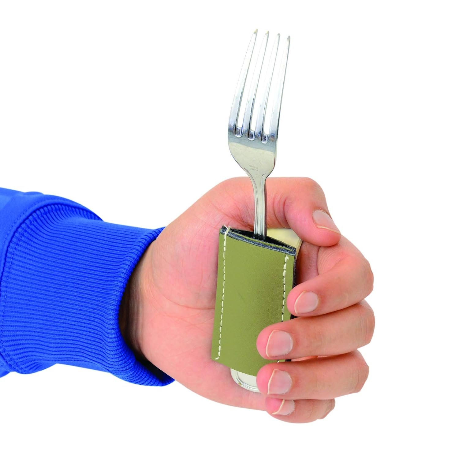 Sammons Preston Quadriplegic Palmar Clip with Double Pocket, Medical Device and Daily Living Tool for Quadriplegic and Weak Grasp Individual to Hold and Use Utensils and Small Handled Tools: Industrial & Scientific