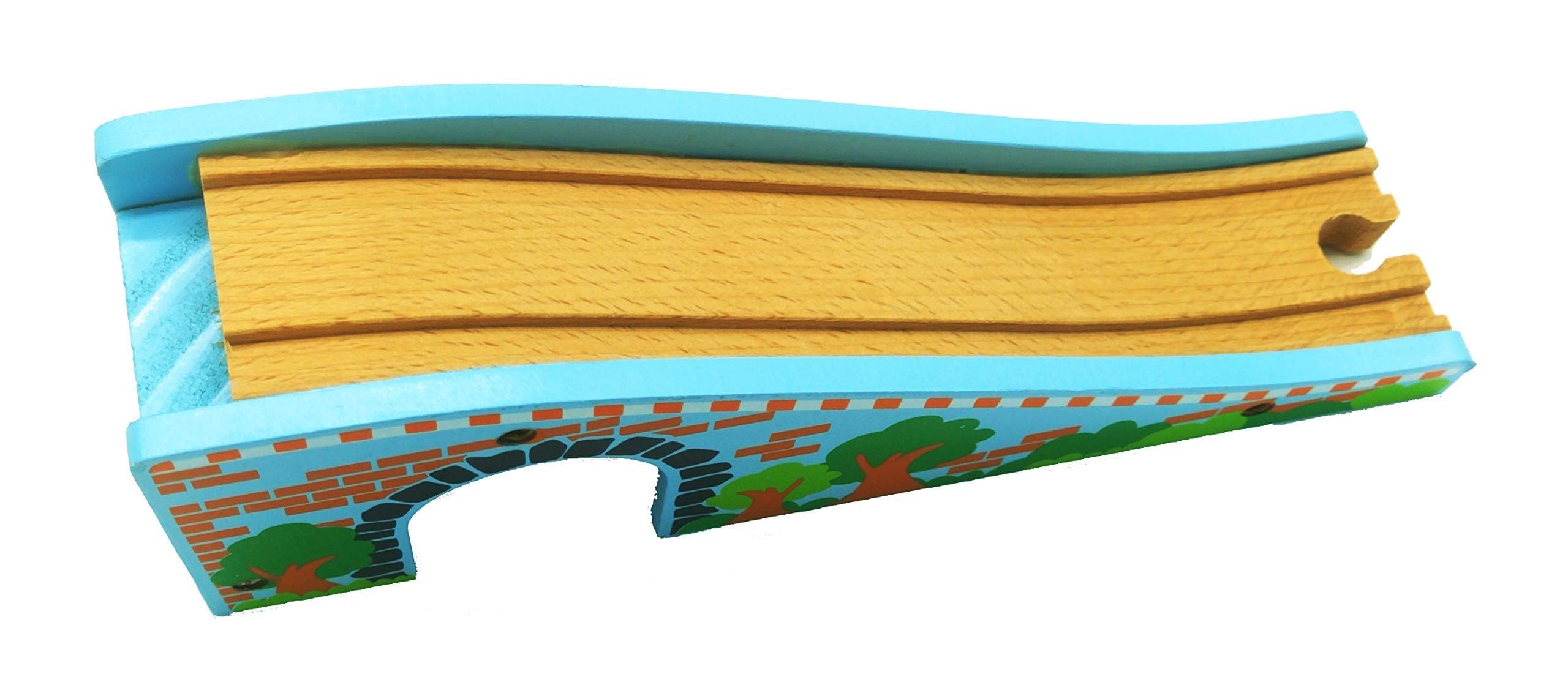 Z MAYABBO Wooden Train Tracks Accessories Wood Train Lifting Bridge for Railroad Tracks fits for All Railway Tracks