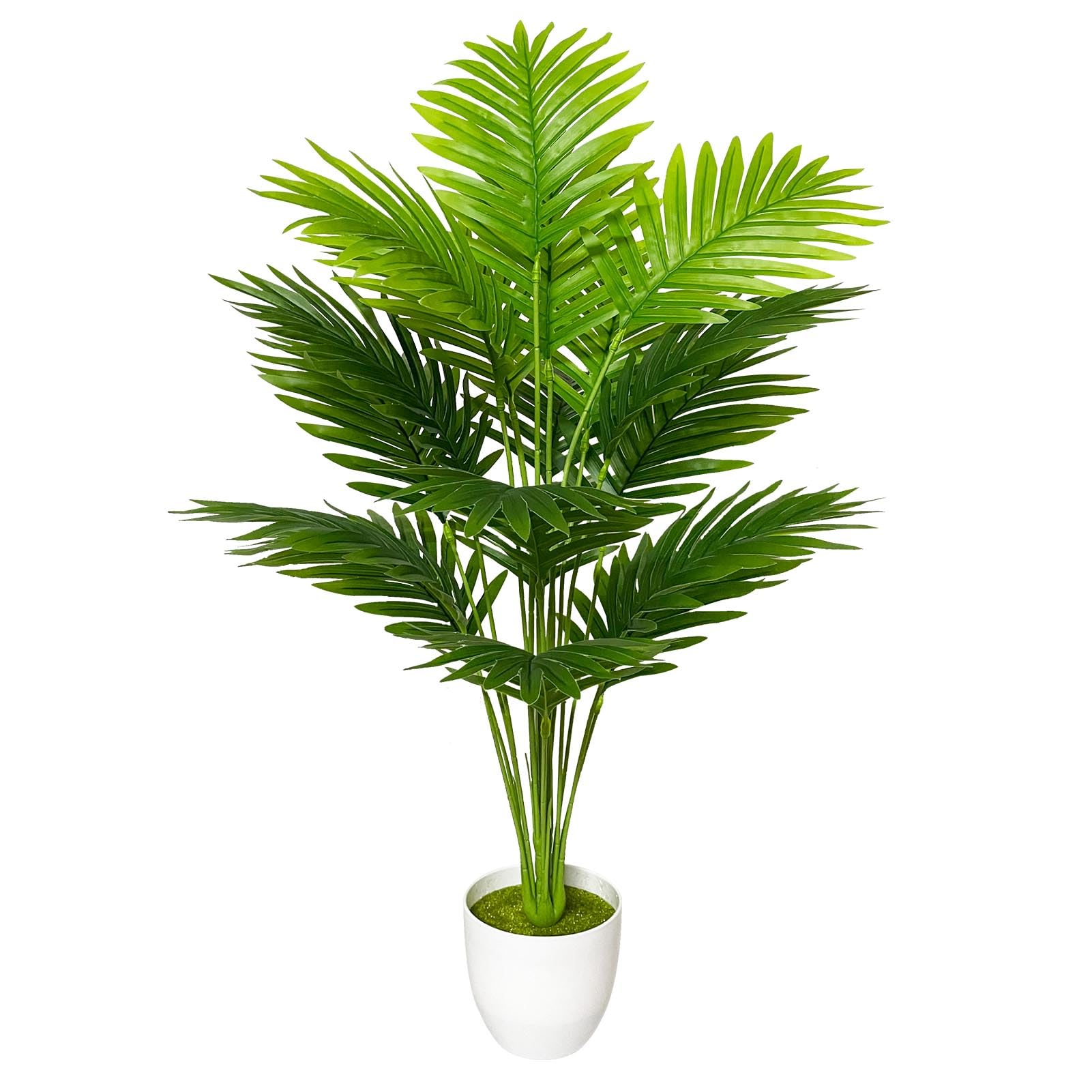 AIVORIUY Fake Plants Large Artificial Tree Leaves Faux Plants in Pot for Indoor Outdoor House Floor Home Office Farmhouse Bedroom Garden Modern Decor Housewarming Gift (80cm Tall Palm)