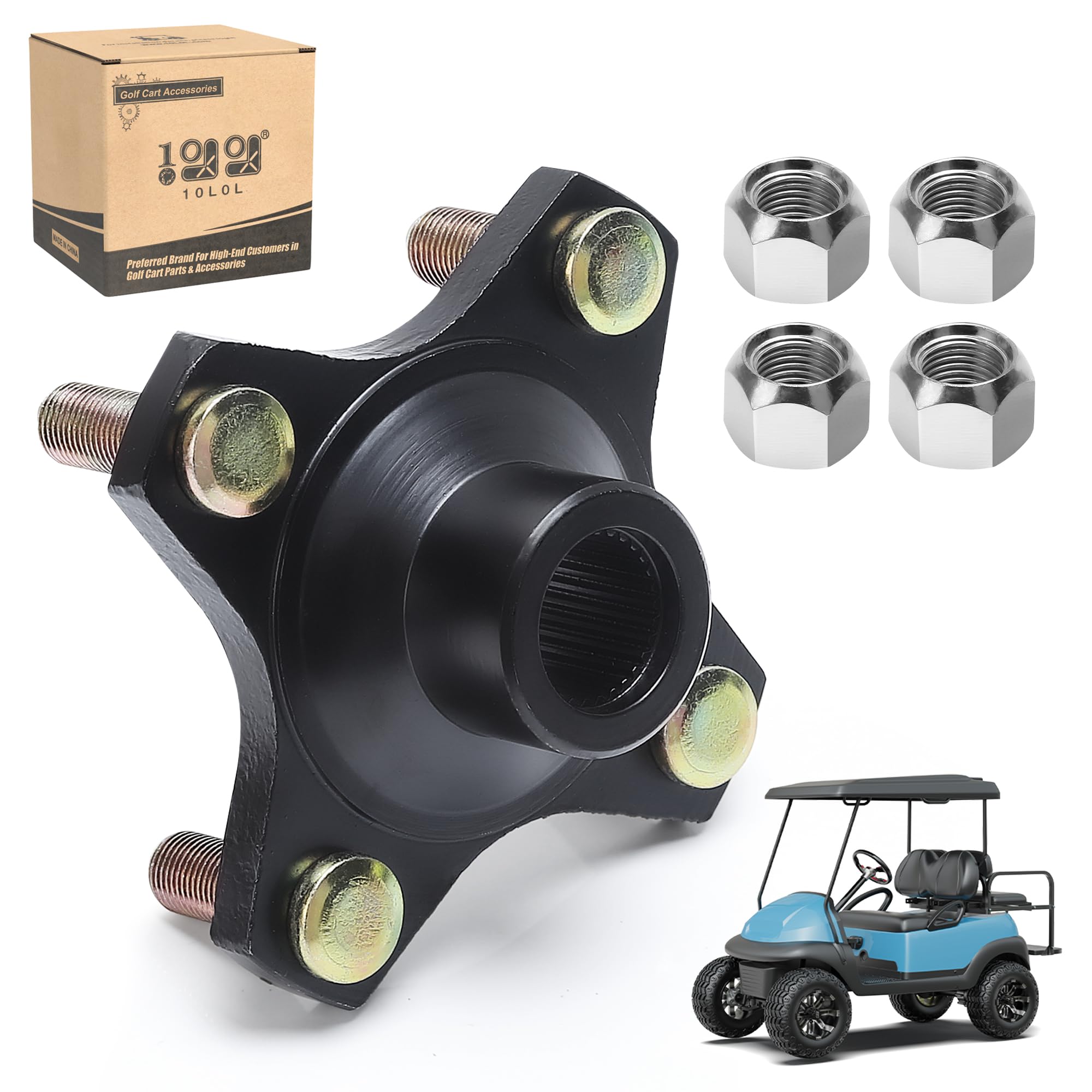 Photo 1 of 10L0L Golf Cart Rear Wheel Hub Assembly for Club Car Precedent, Carryall, Fits Subaru, Model EX40 Engine, Precedent, Model Year 2015-2019 Replaces OEM 103995001, 1039950-01