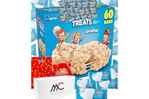 Rice Crispies Treats Snack Size Variety |60 Count |Individually Wrapped Marshmallow Breakfast Cereal Bars, Original, For School Snacks & Office Lunch, Grab n' Go. MAJUU CONNECT
