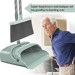 kelamayi Upgrade Broom and Dustpan Set, Large Size