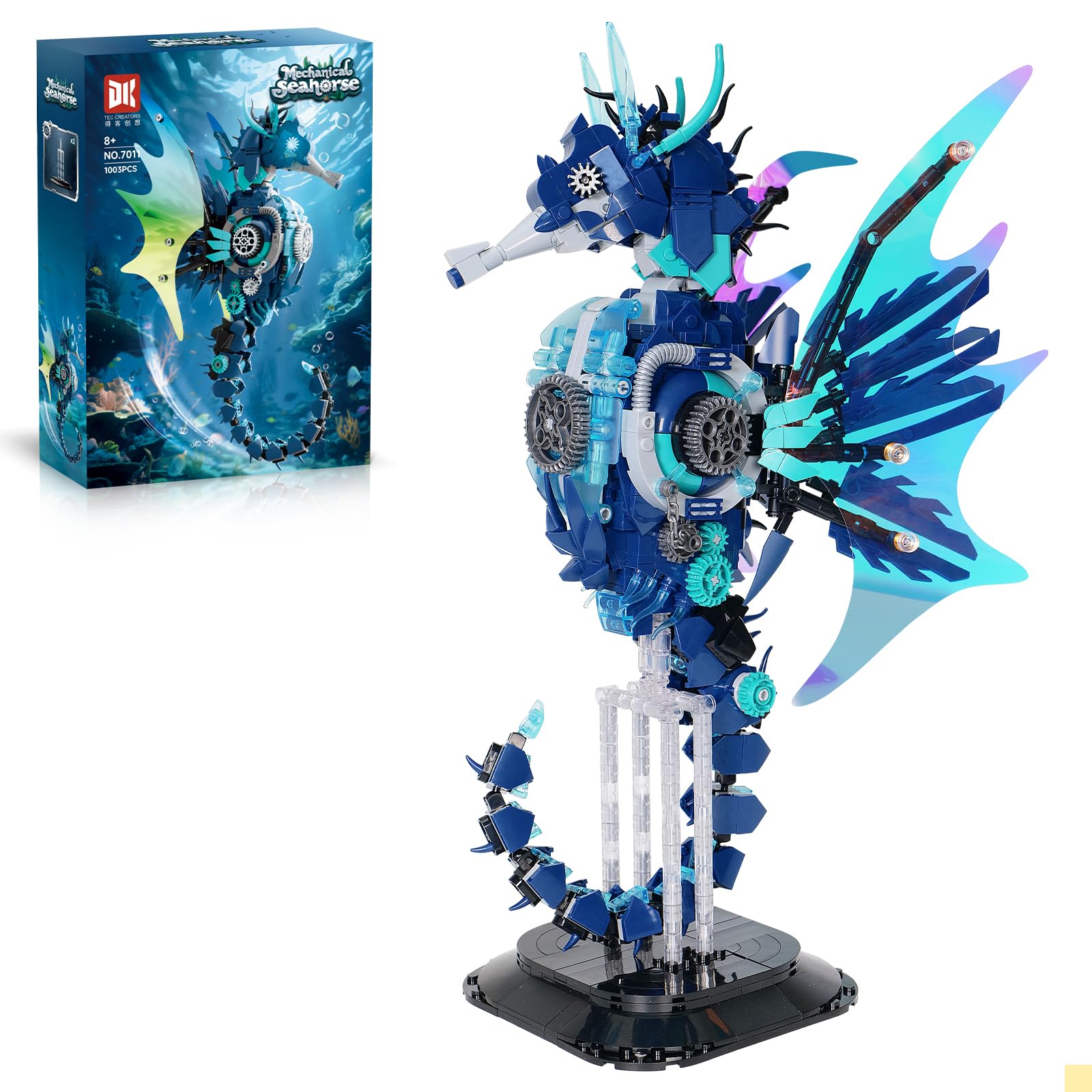 ideas Mechanical Seahorse building block.Compatible with LEGO Model STEM Educational Creative Construction Toy,Ocean Creature Collector's Item, Perfect Home Décor Gift for Boys Ages 8-16 1003pcs