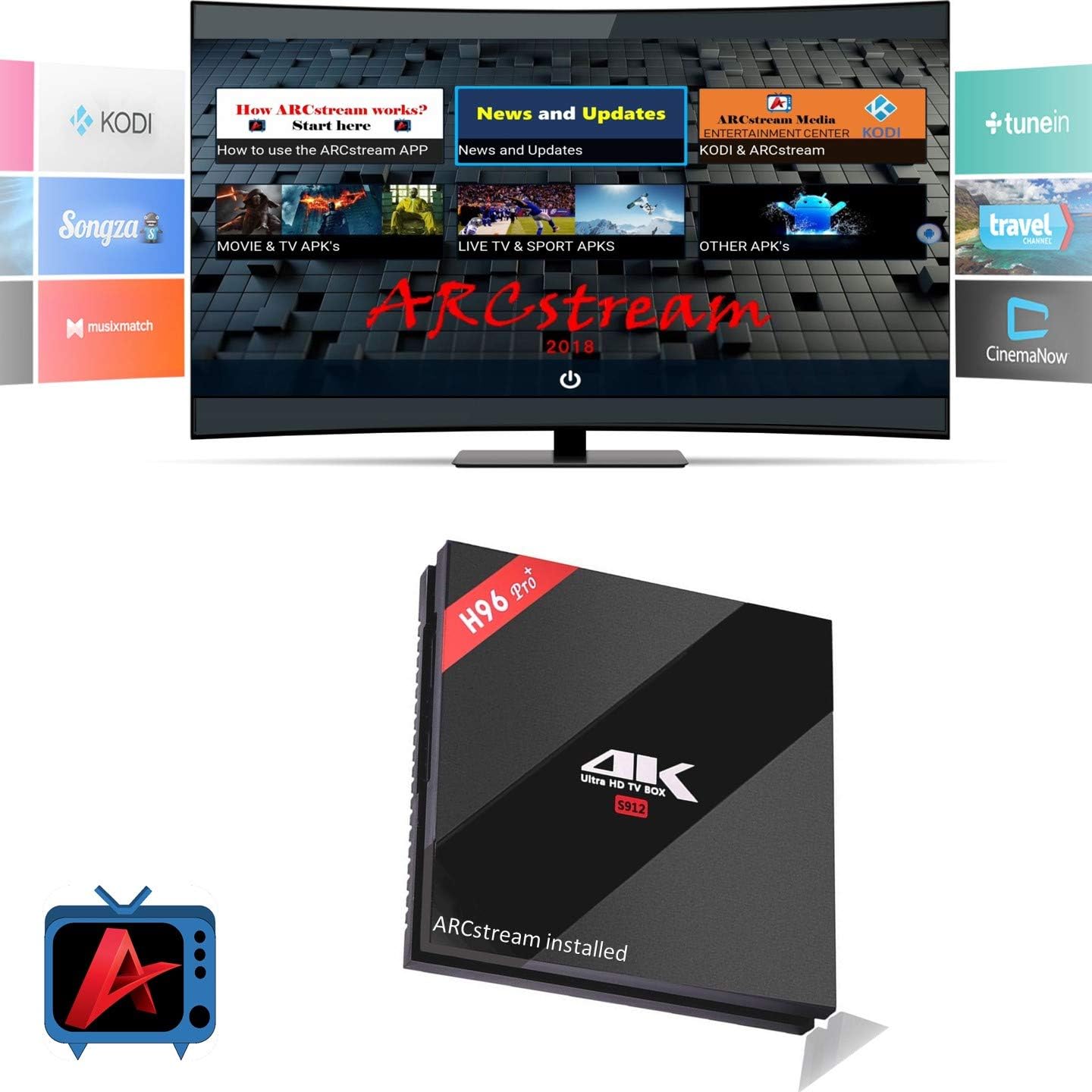 ARCstream H96 PRO+ Smart PC Box- 3GB RAM Android 7.1 - Ultimate Stream Machine