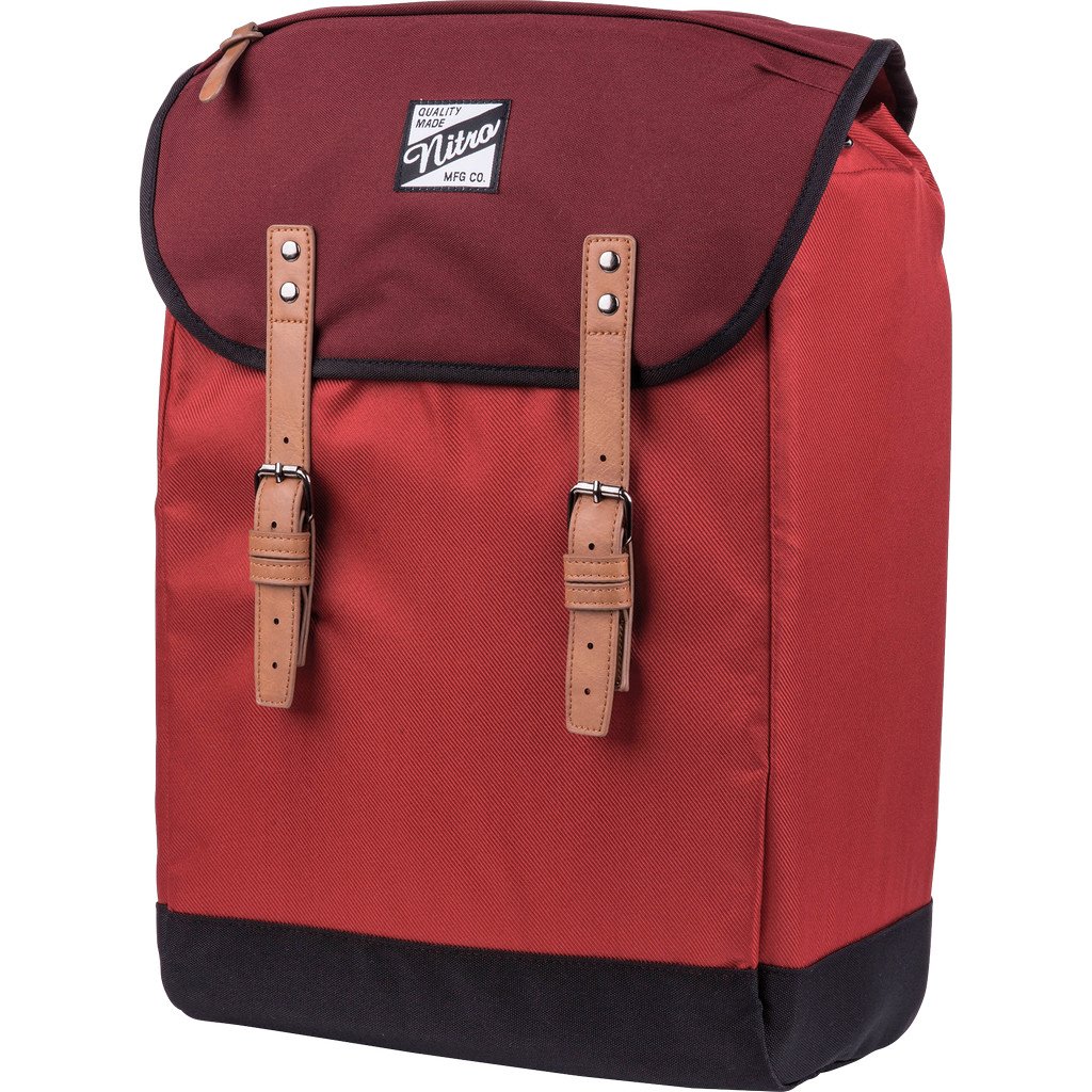 VENICE URBANER FREIZEIT DAMEN HERREN RUCKSACK IM RETRO LOOK MIT GEPOLSTERTEM 15'' LAPTOP FACH SCHULRUCKSACK WANDERRUCKSACK STREETPACK, Chili, 28 L, 560 g, 1151-878035_985