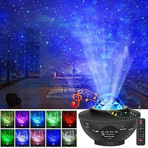 Star Projector, Ocean Wave Night Light Projector with Remote Control LED Nebula Cloud Projector Music Speaker Night Light Projector for Kids Adult Bedroom/Game Rooms/Home Theatre Ambiance Decor