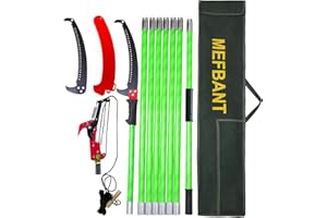 MEFBANT Pole Saw Tree Trimming Long-handle - 26.5Feet Manua Tree Trimmers long handle prune, Tree Pruner extendable pole Tree Branches cutter Gardening Tools,Dual System, With Storage Bag