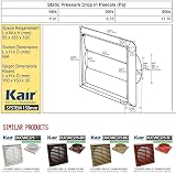 Kair Brown 150mm Louvred Wall Vent Grille with Backdraught Shutter 183mm view 6