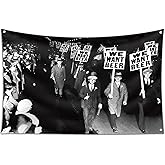 We Want Beer Flag, 3x5 Feet Funny Flag, Polyester with 4 Brass Grommets, for Bedroom Man Cave Room Indoor Decor