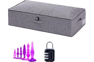Lockable Adult Toy Storage Box Large Capacity Foldable Sex Toy Storage with Password Lock for Discreet Organization Locking A