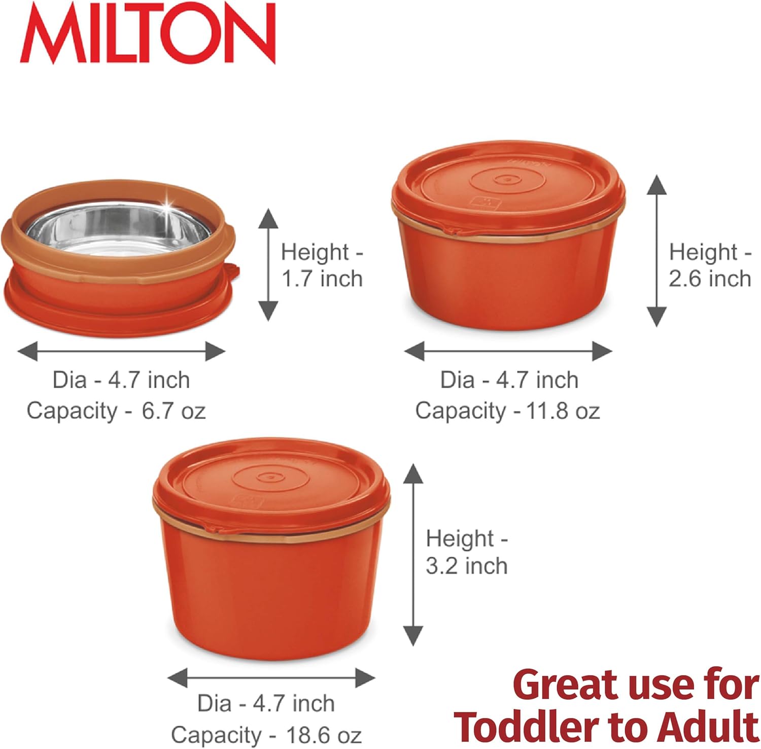 milton flexi insulated tiffin 4 containers