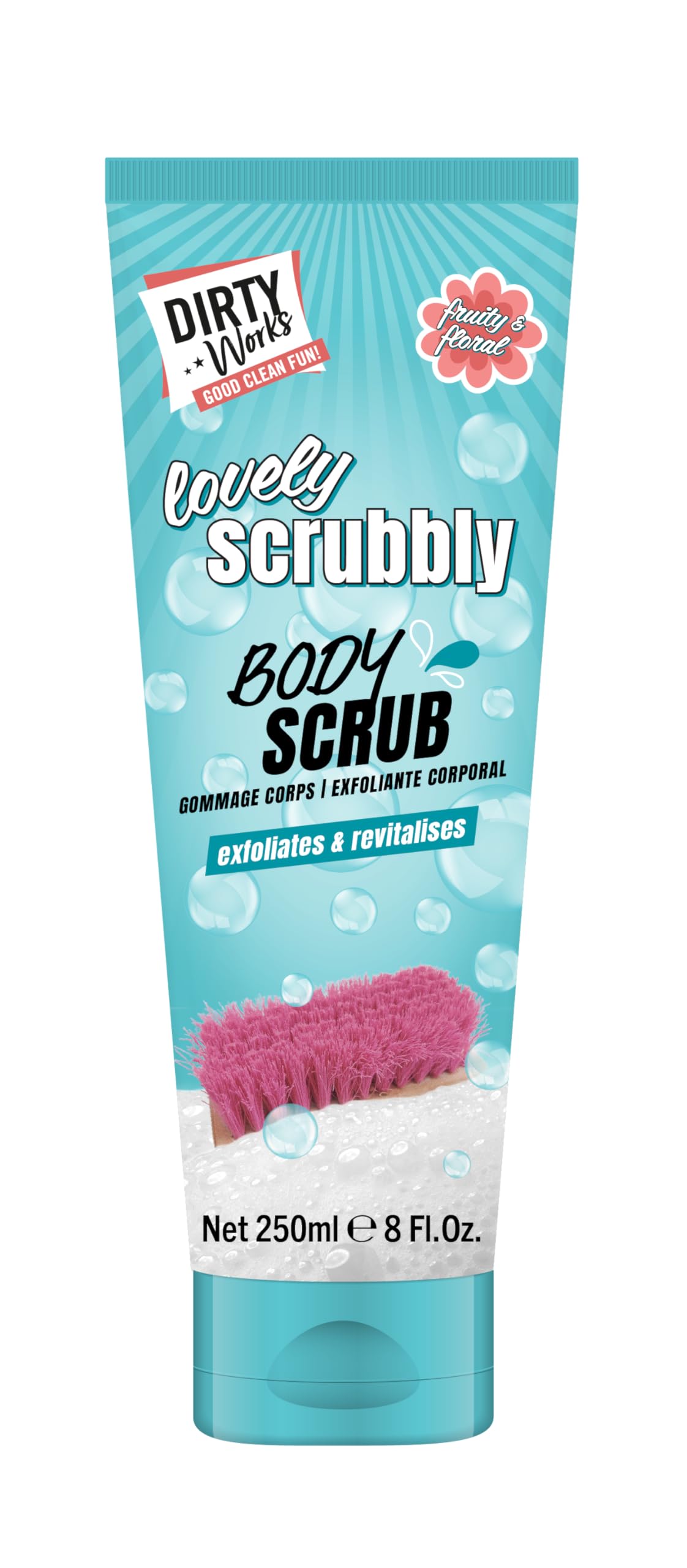 Dirty Works Lovely Scrubbly Body Scrub - Exfoliating Sugar & Fruit Acids for Smooth, Revived Skin - 250ml - Signature Collection - Gentle Polish & Brighten — image 1