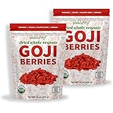 Wholeberry organic wolfberry gouqi Goji berries 32oz| Raw, Vegan, Gluten Free Super food High in Plant Based Protein, Dietary Fiber, Vitamin A & Iron | Large…