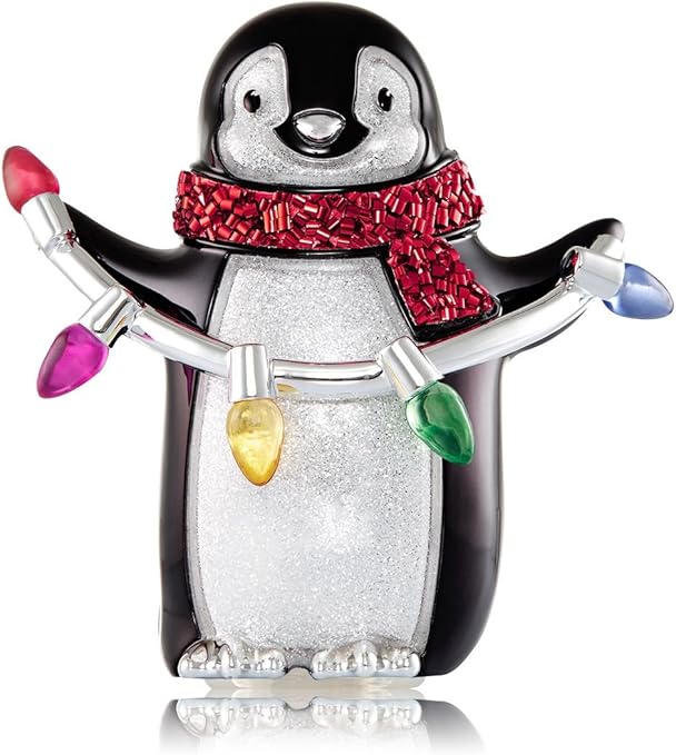Amazon Com Bath Body Works Penguin With Christmas Lights Wallflower Plug In Nightlight Diffuser Penguin Holding Christmas Lights Home Fragrance Night Light Wallflower Plug Home Kitchen