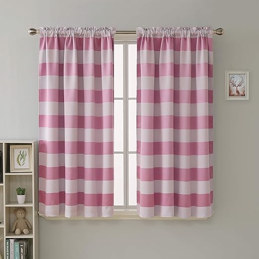 Amazon Com Deconovo Pink Thermal Insulated Curtains Light