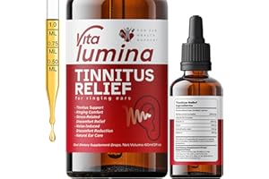 VitaLumina Tinnitus Relief Drops to Drink, Ear Ringing Relief Tinnitus, Natural Liquid Formula for Tinnitus Relief for Ringing Ears, Supports Auditory Health – 60ml