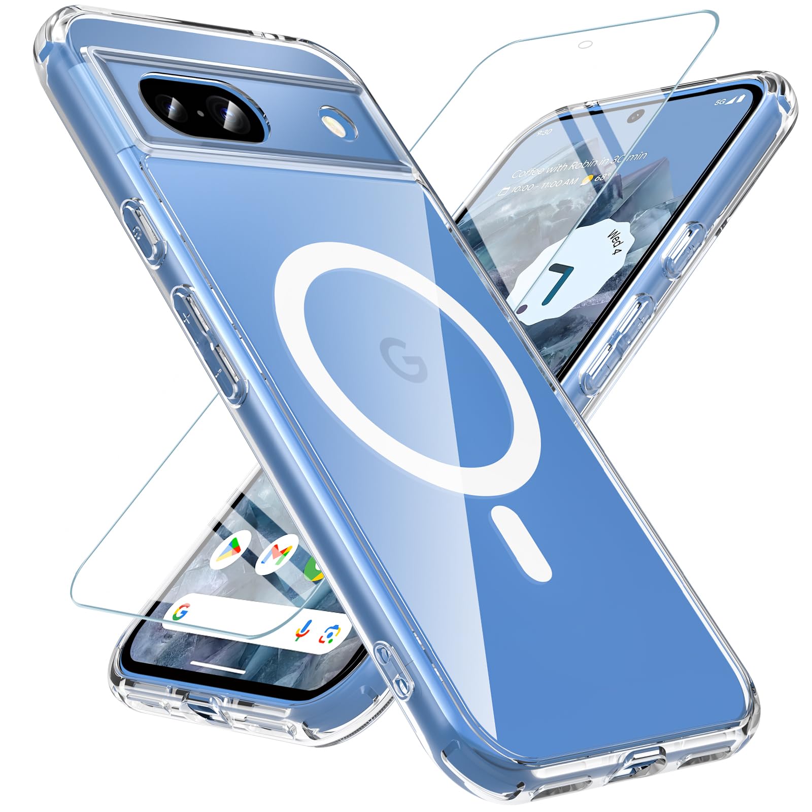 BESINPO Google Pixel 8A Case for Magsafe,Pixel 8A Case with Tempered