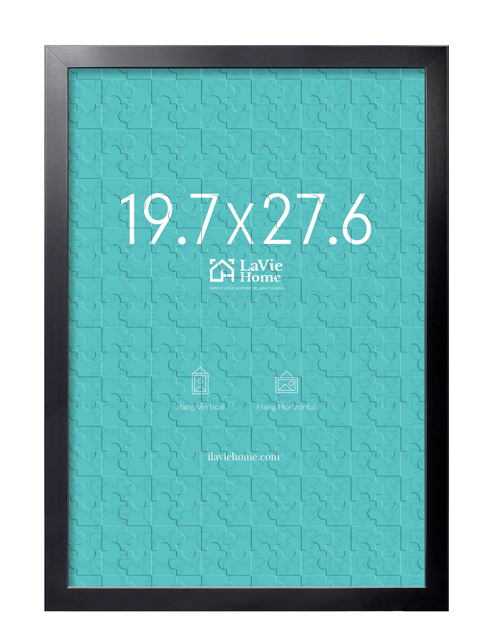 Photo 1 of ** SMALL SCRATCH ON FRAME *** LaVie Home 19.7x27.6 Picture Frame Black, Puzzles Frame for Wall Decoration, Classic Black Minimalist Style Suitable for Decorating Houses, Offices, Hotels, Puzzles Posters Photos or Artwork?1 Pack?